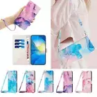 Flip Wallet Cover with Crossbody Strap For Samsung A33 A52 A52s A53 A73 A03 Core