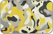 Amooorous Camouflage Yellow Summer Dog Cooling Blankets for Large Self Cooling Dog Crate pad for Chicken Cats Indoor Washable Mantas frías para Perros M
