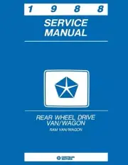 1988 Dodge Ram Van Shop Service Repair Manual Engine Drivetrain Electrical Book