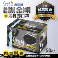 在飛比找Yahoo!奇摩拍賣優惠-【抗空汙霾害利器】斯麥鹿/黑金剛/活性碳口罩/四層活性碳口罩