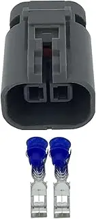 Xiaojiang Store 2 Pin Automotive wat/erp/;ro/ofW Connector Wire Harness Connector with Terminal p/Lug DJ7029A-2.8-11/21(Female,10 Sets)