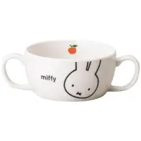 在飛比找momo購物網優惠-【小禮堂】Miffy 米飛兔 陶瓷雙耳碗 - 白大頭姓名款(