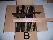 12 WIRE BRUSHES BRASS WITH A PLASTIC HANDLES BRUSH NEW