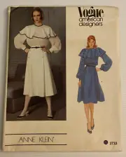 Vogue 2733 Vintage 80s Sewing Pattern Size: 14 by Anne Klein - Blouse & Skirt