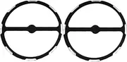 WYJDZSW Motorcycle Chrome Stereo Accent Speedometer Speaker Trim Ring Set Compatible With Touring Electra Road Street Glide 1996-2013(A Horn Cover)