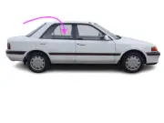 Fit: 1990-1994 Mazda Portage 323 4D Sedan Passenger Rear Right Door window Glass (for: Mazda)