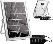 Portable Solar Panel,Efficient Solar Panel Charger | 4 USB Ports High-Efficiency Flexible Camping Accessories for Supply Fans Monitor Devices Security Camera Outdoor Phone