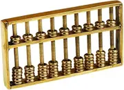 TOYANDONA Miniature Brass Abacus Feng Shui Abacus Mini Copper Abacus Ancient Abacus Figurine Chinese Math Calculating Tool