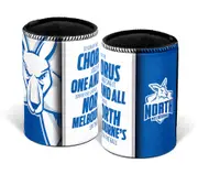 North Melbourne Kangaroos AFL SONG Beer Can Bottle Cooler Stubby Holder Cosy