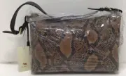 Radley London Shoulder Bag Dukes Place Faux Snake Brown And Gold Purse NWT