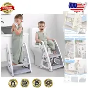 Toddler Toilet Seat with Step Ladder: Ultra Safe, Adjustable & Versatile Design