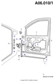 FORD GALAXY FRONT LEFT HAND DOOR SEAL 1086000 ITEM 7 IN DIAGRAM 11.94-03.2000