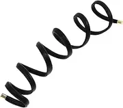 FRCOLOR Spiral Lock Hair Tie Dreadlock Accessory PU Leather Long Bendable Hair Tie for Women Men Thick Curly Hair Wraps (Black)