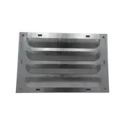 Builders Edge 230 x 150mm Galvanised Louvred Flat Faced Brick Vent With Mesh