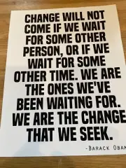 Obama famous quotation 8 x 10