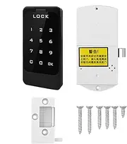 LeoLeozz Keyboard Cabinet Lock | Touch Drawer Lock Electronic Cabinet Lock - Digital Keyless Child Safety Keypad Lock for Gym & Supermarket