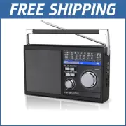 High-Quality Retro AM/FM Radio with Bluetooth & Long Antenna for Best Reception