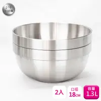 在飛比找PChome24h購物優惠-理想牌極緻316不銹鋼18cm隔熱碗-2入泡麵碗