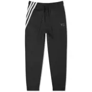 Y-3 X adidas Three Stripe Cuff Joggers Track Pants Trousers in Black STP FJ0382