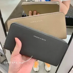 經典拉鍊長夾 CHARLES & KEITH 專櫃正品 新加坡小ck長夾 零錢包 皮夾 多卡位卡夾錢包 手拿包 拉鏈錢包