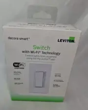 Leviton DW15S Decora SMART SWITCH/WIFI White for Motor or Light control
