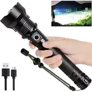Super Bright LED Flashlight Rechargeable Zoomable Outdoor Camping Tactical Torch