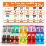 25Pcs Standard Car Fuse Kit -Standard Blade Fuses Automotive - Replacement Fuses