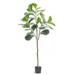 VEVOR Artificial Fiddle Leaf Fig Tree, 12.7cm, Secure PE Material & Anti-Tip Tilt Protection Low-Maintenance Faux Plant, Lifelike Green Fake Potted Tr