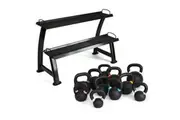SMAI Cast Iron Kettlebell Set 56kg with Storage Rack