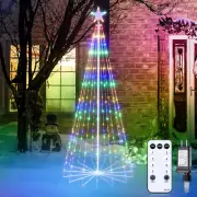 Christmas Cone Tree Light, 7Ft 295 LED Light Show Christmas Tree with 8 Modes Ti