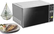 Digital Microwave, Smart Turntable Microwave, 21L 700W Oven with Digital Display, ECO Mode, Automatic Deodorise, Electric Heating Lunch Box with Timer and Defrost Function for Home Use