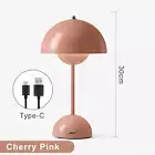 Mushroom Flower Bud Rechargeable LED Table Lamps Desk Night for Bedroom Dining T