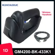 Datalogic GM4200-BK-433K1 433MHz 1D Wireless Barcode Scanner USB Kit with Cradle