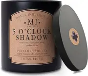 Manly Indulgence 5 O'Clock Shadow Scented Candle for Men 16.5 oz - Oakmoss, Musk & Fresh Air - 2 Wicks & 2X Intense Fragrance - Up to 60 Hour Burn - Soy Blend Wax, USA Poured - Classic+ Collection