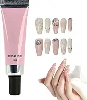 Press Nails Glue | 30g Clear Nail Gel Glue - Long Lasting Press Nail Adhesive, Super Strong UV Gel Glue, Acrylic Nail Glue for Nail Home Salon