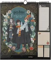 Grupo Erik Wall Planner 2026 - Harry Potter Gifts For Family | Monthly Planner With Stickers, Pen, Shopping List, Sticky Notes | Wall Calendar 16 Months Sep 2025 - Dec 2026