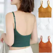 Women Backless U Back Tank Tops Bralette Vest Seamless Bra Sport Underwear