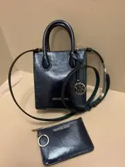 Michael Kors XS Extra Small Women Crossbody Purse Handbag Bag + Key Chain Wallet