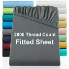 2000TC Microfiber Bottom Fitted Sheet Single/KS/Double/Queen/King/SK Bed