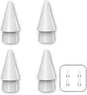 Replacement Tips for Apple Pencil 2nd Gen/1st Gen/USB-C/Apple Pencil Pro, Pencil Nibs for iPad Pro Pencil 3/2/1 Gen (4-Pack)