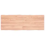 vidaXL Table Top Light Brown 140x50x(2-4)cm Treated Solid Wood Live Edge