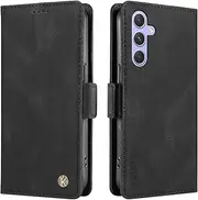 [YBFJCE] for Samsung Galaxy A54 5G Case with Card Holder, PU Leather Shockproof Durable for Samsung Galaxy A54 5G Phone Cover Wallet Case Protective Flip Folio Cover, Black