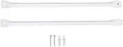 RV Wire Closet Shelving Brackets, 2PCS 12 Inch High Strength White Shelf Support Brackets for RV with Screws, Metal RV Wire Closet Shelving Brackets Kit