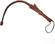 BIENKA 79cm Leather Harness Riding Whip Outdoor Sports Horse Racing Equipment Equestrian Men Women Hand Made Horsewhip Bull Strap Leather Whip