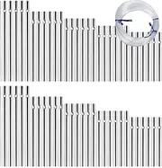 60 Pieces Wind Chime Tubes Parts Supplies String Metal for Crafts DIY Windchime Kits for Adults Kids Arts and Crafts