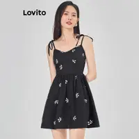 在飛比找蝦皮商城優惠-Lovito 波西米亞女士花卉圖案A字洋裝 L68ED320