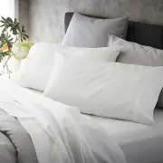 Ashton Flat Sheet Long Single in White by MyHouse-White/Long Single