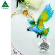 Cockatoo Crystal Suncatcher gift, (Kookaburra Macaw +) sun catcher suncatchers