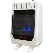 Blue Flame Wall Heater Dual Flame Gas/Propane with Base 10,000 BTU 2-Setting 10K