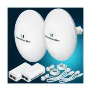 Wireless Bridge NBE-5AC-GEN2 PRE-CONFIGURED Bundle of 2 Ubiquiti NanoBeam 5AC...